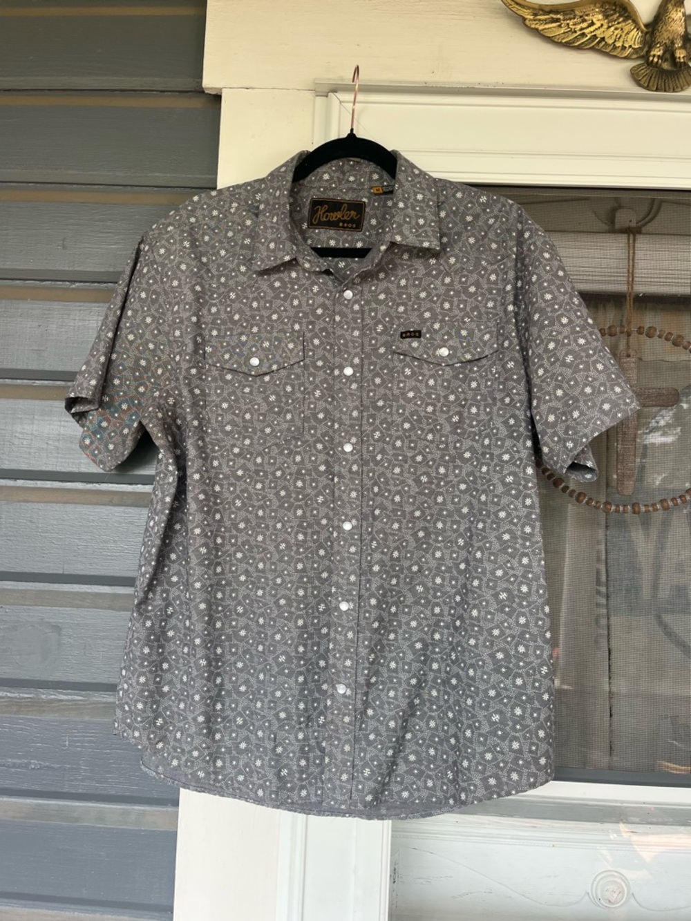 Howler Bros Men’s H Bar B Pearl Snap Western Shirt Medium M Cowboy Rockabilly